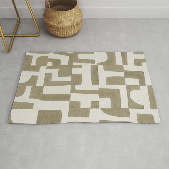 Sage Green Puzzle Rug Gallery Image 1