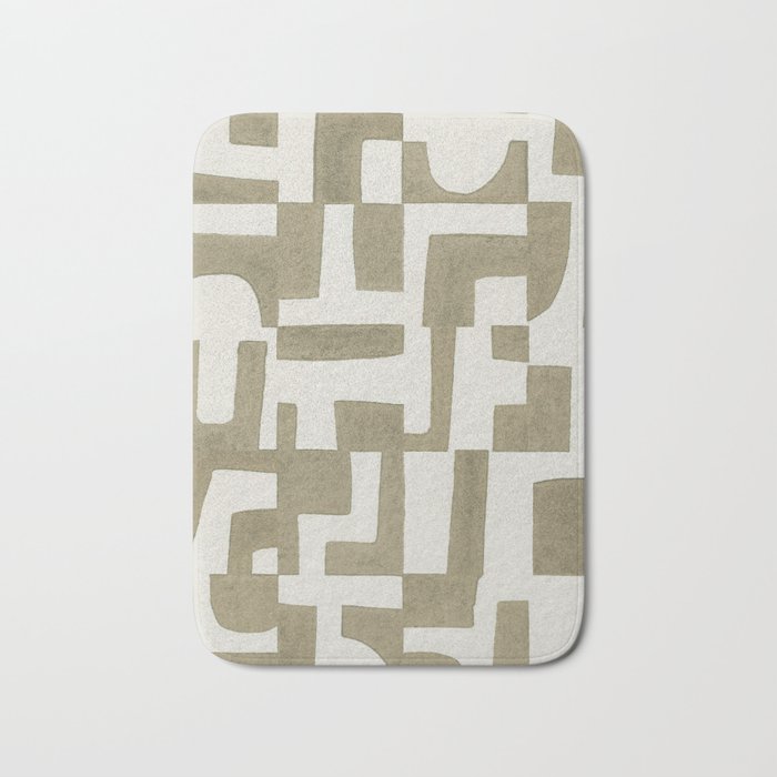 Sage Green Puzzle Bath Mat Gallery Image 1