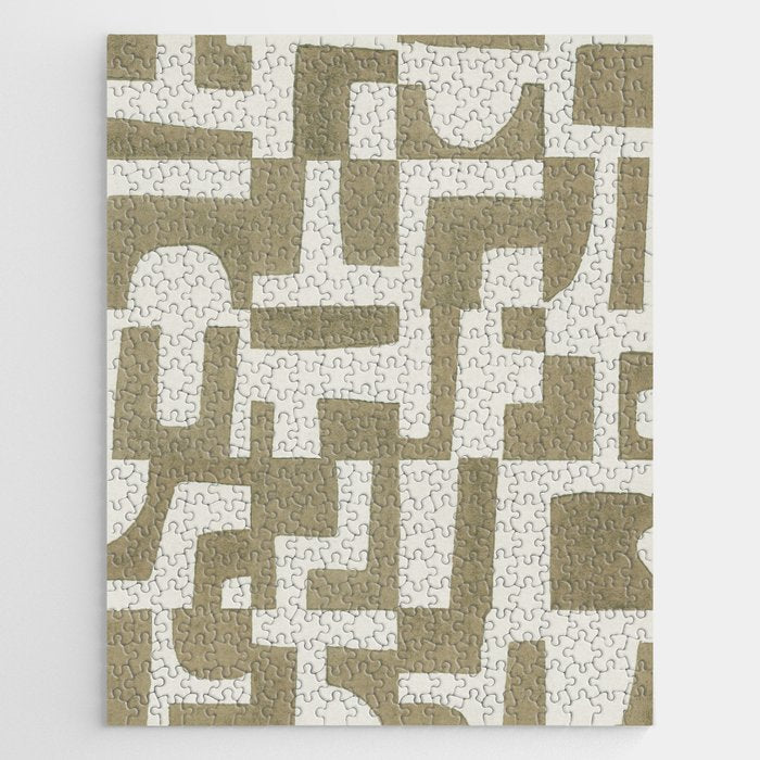 Sage Green Puzzle Jigsaw Puzzle Gallery Image 1