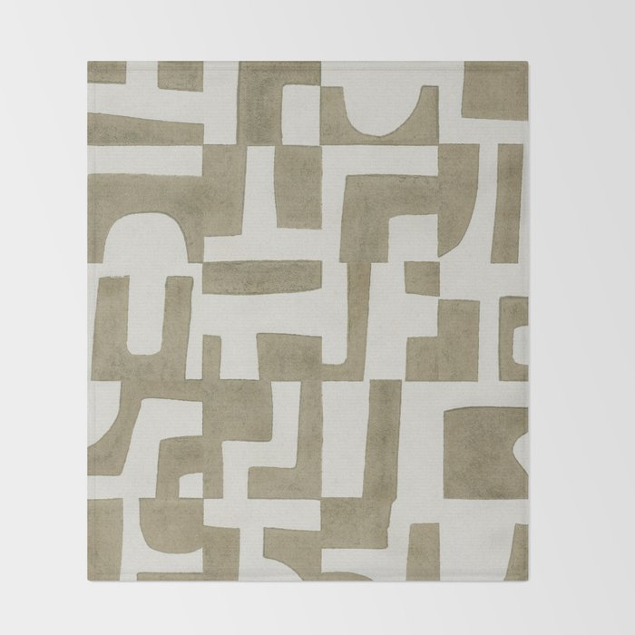 Sage Green Puzzle Throw Blanket Gallery Image 2