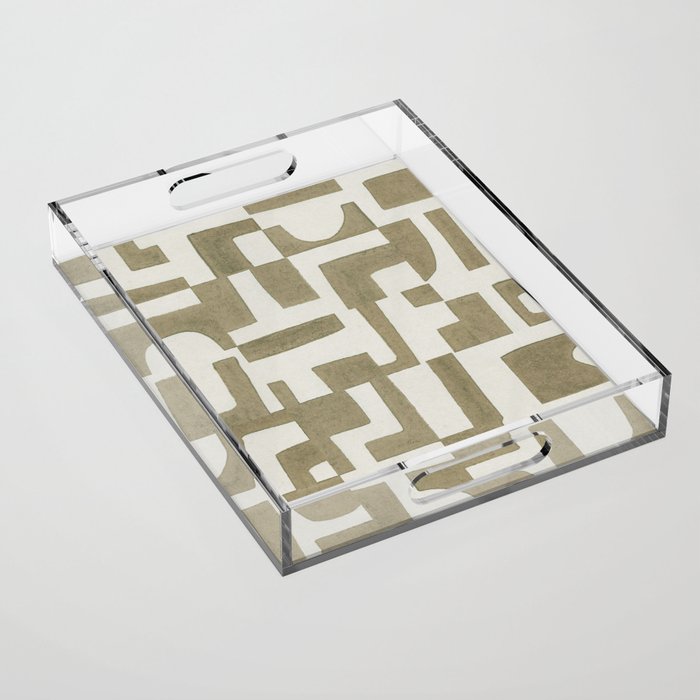 Sage Green Puzzle Acrylic Tray Gallery Image 1