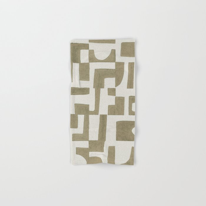 Sage Green Puzzle Bath Towel Gallery Image 1