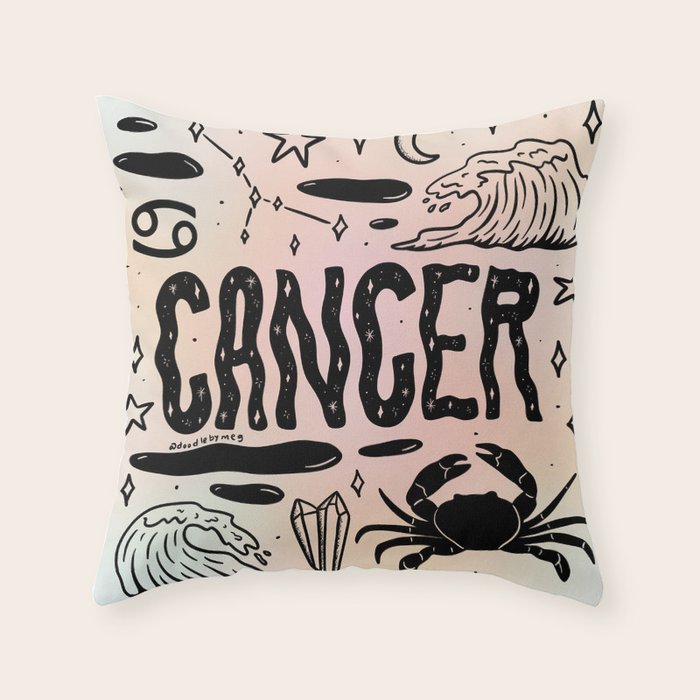 Celestial Cancer Throw Pillow Gallery Image 6