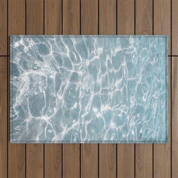 Crystal Clear Blue Water Photo Art Print | Crete Island Summer Holiday | Greece Travel Photography Outdoor Rug Gallery Image 1