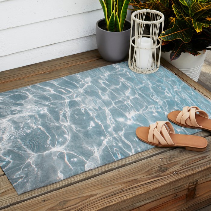 Crystal Clear Blue Water Photo Art Print | Crete Island Summer Holiday | Greece Travel Photography Outdoor Rug Gallery Image 2