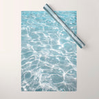 Crystal Clear Blue Water Photo Art Print | Crete Island Summer Holiday | Greece Travel Photography Wrapping Paper Gallery Image 1