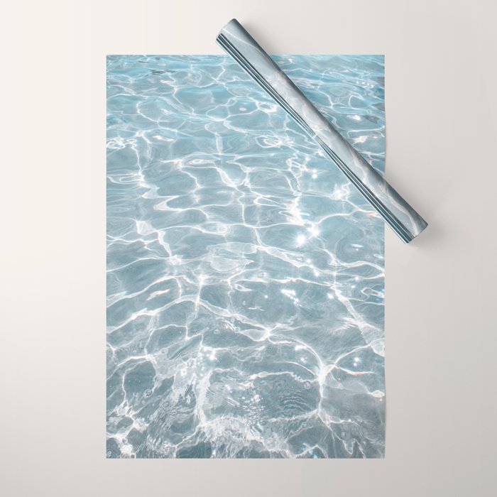 Crystal Clear Blue Water Photo Art Print | Crete Island Summer Holiday | Greece Travel Photography Wrapping Paper Gallery Image 1