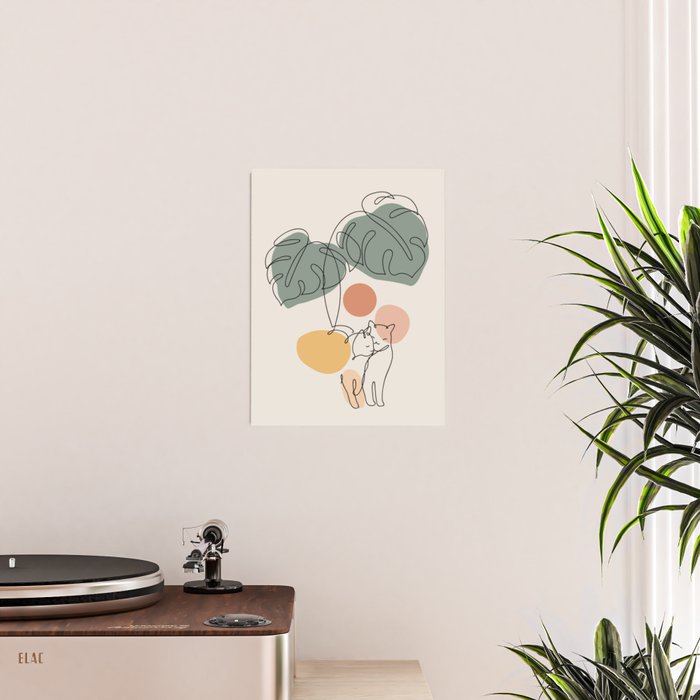 Cat and Plant 36 Poster Gallery Image 2