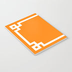 Orange and White Greek Key Square Border Notebook Gallery Image 3