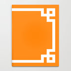 Orange and White Greek Key Square Border Notebook Gallery Image 4