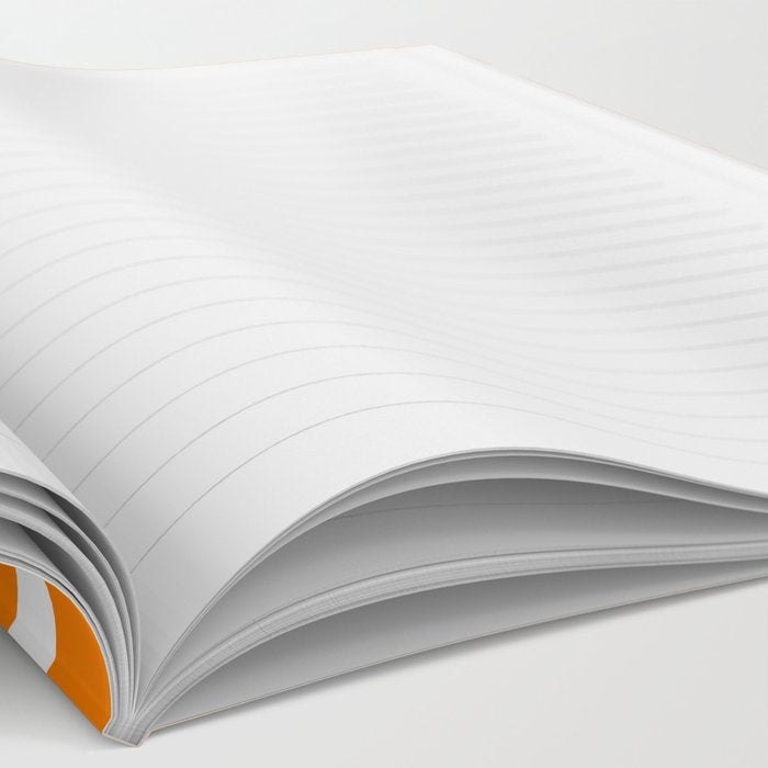 Orange and White Greek Key Square Border Notebook Gallery Image 2