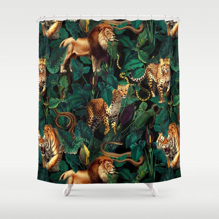 Dangers in the Forest XV Shower Curtain Gallery Image 1