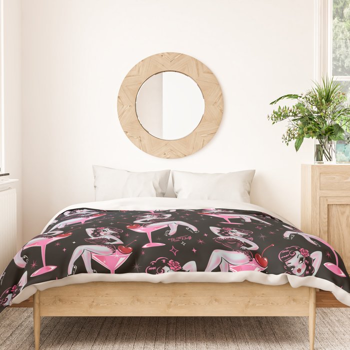 Cherry Martini Girl Duvet Cover Gallery Image 3