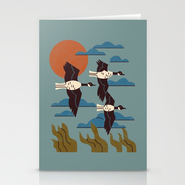 Geese Flying South Stationery Card Gallery Image 2