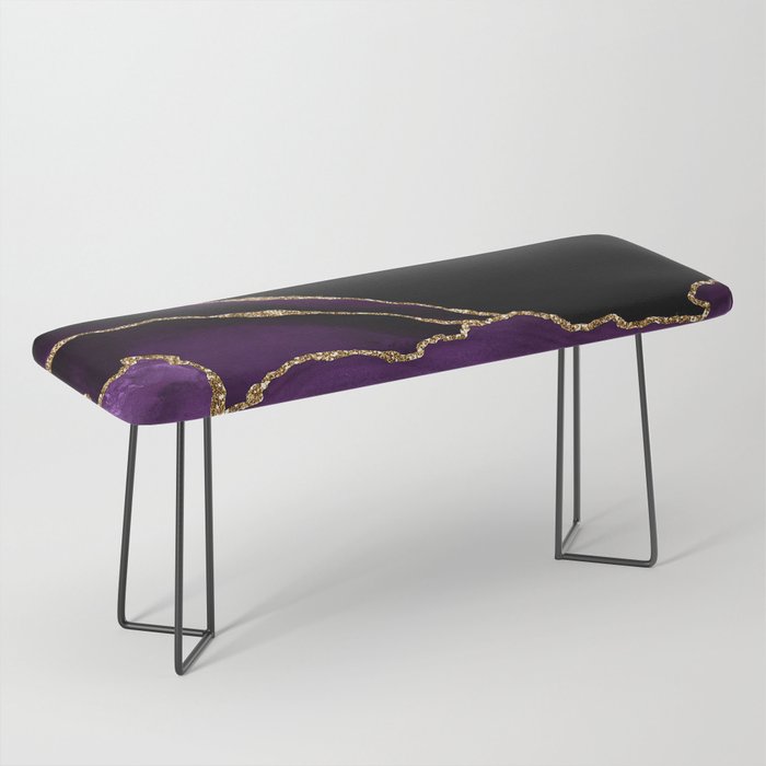 Purple Agate With Gold Glitter Veins Bench Gallery Image 1