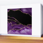 Purple Agate With Gold Glitter Veins Wall Mural Gallery Image 2