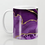 Purple Agate With Gold Glitter Veins Coffee Mug Gallery Image 3
