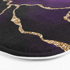Purple Agate With Gold Glitter Veins Bath Mat Gallery Image 3