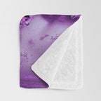 Purple Agate With Gold Glitter Veins Throw Blanket Gallery Image 3