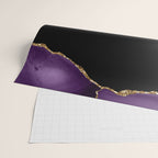 Purple Agate With Gold Glitter Veins Wrapping Paper Gallery Image 2