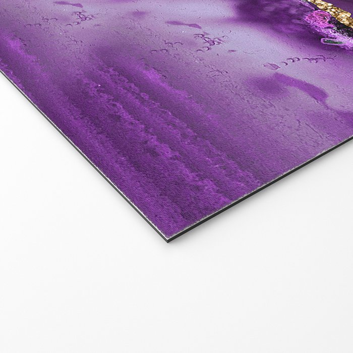 Purple Agate With Gold Glitter Veins Welcome Mat Gallery Image 2
