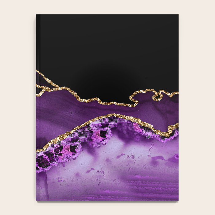 Purple Agate With Gold Glitter Veins Notebook Gallery Image 4