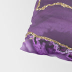 Purple Agate With Gold Glitter Veins Pillow Sham Gallery Image 4