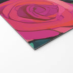 Roses Bloom Every Time I Think of You, Flowers Floral Woman Face, Feminine Chic Pink Nature Fashion Beauty, Vintage Female Eclectic Bohemian Painting  Welcome Mat Gallery Image 2