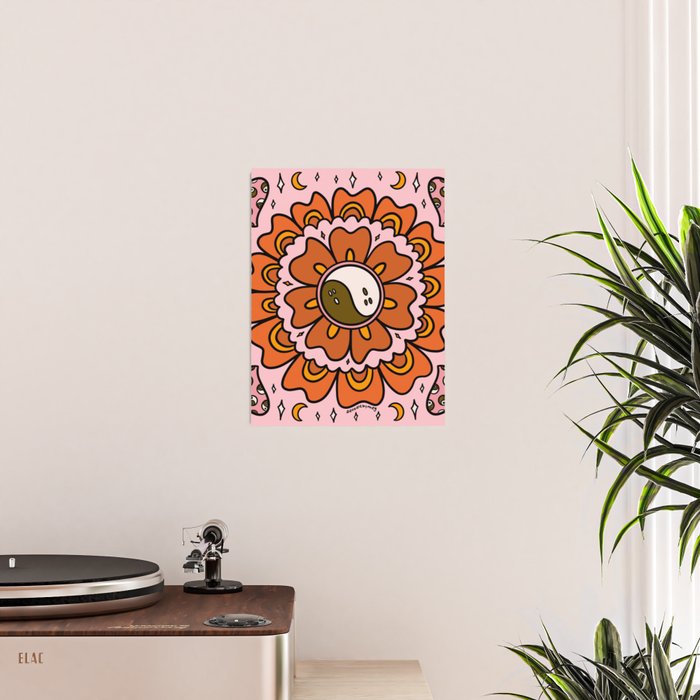 Spooky Yin Yang Flower Poster Gallery Image 2