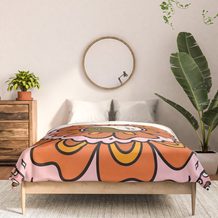 Spooky Yin Yang Flower Comforter Gallery Image 3