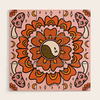 Spooky Yin Yang Flower Wood Wall Art Gallery Image 1