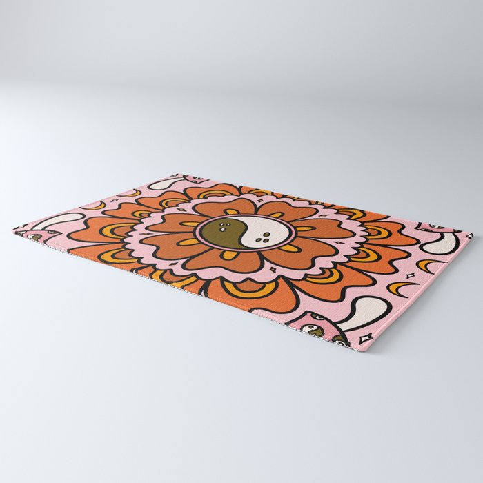 Spooky Yin Yang Flower Rug Gallery Image 3