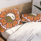 Spooky Yin Yang Flower Pillow Sham Gallery Image 2