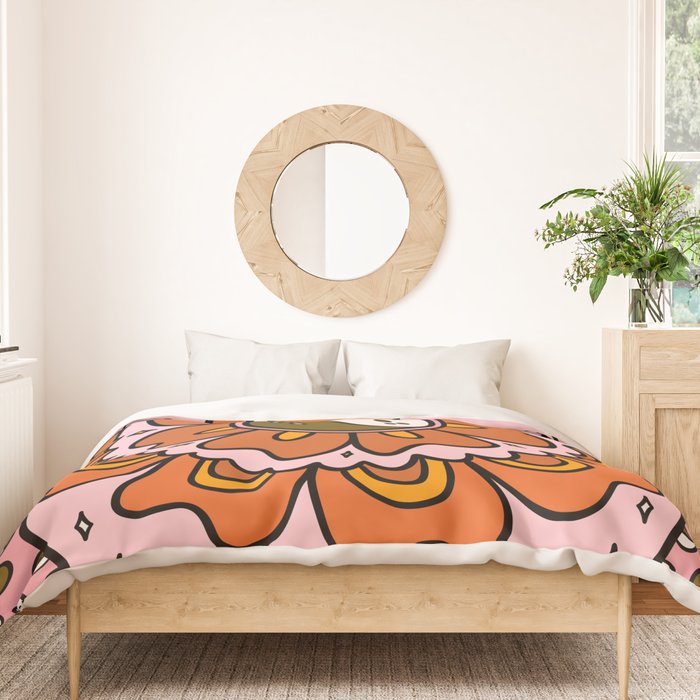 Spooky Yin Yang Flower Duvet Cover Gallery Image 3