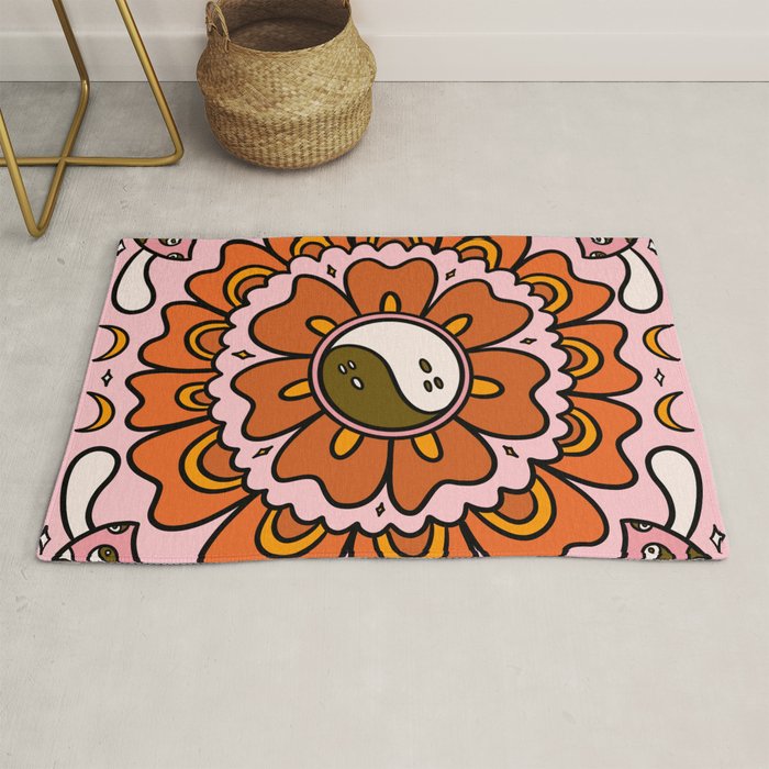 Spooky Yin Yang Flower Rug Gallery Image 1
