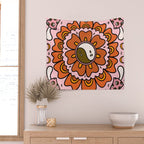 Spooky Yin Yang Flower Wall Tapestry Gallery Image 2