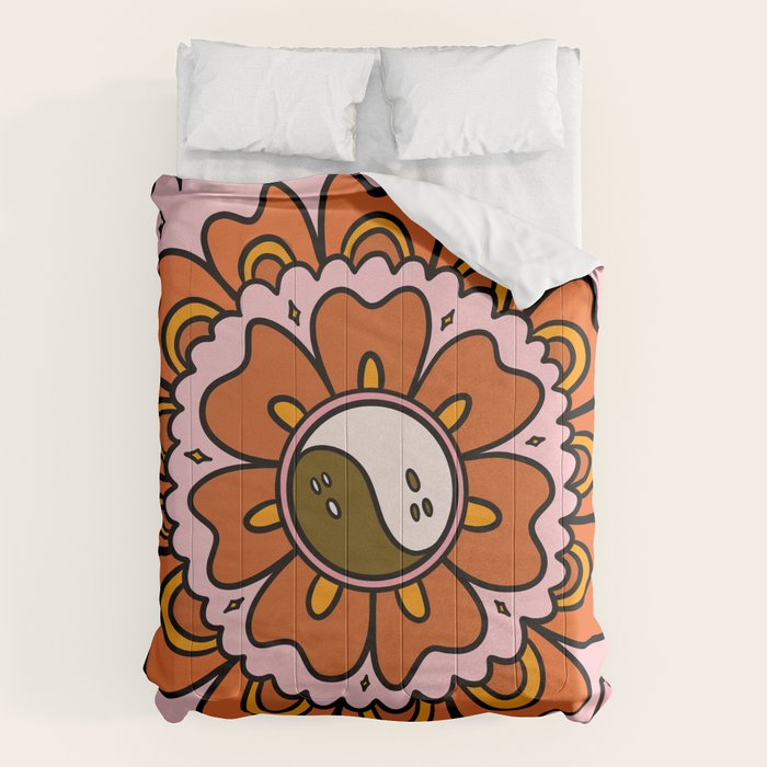 Spooky Yin Yang Flower Comforter Gallery Image 6