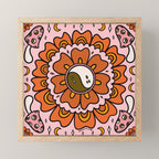 Spooky Yin Yang Flower Mini Art Print Gallery Image 1
