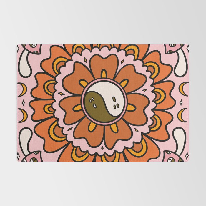 Spooky Yin Yang Flower Rug Gallery Image 2