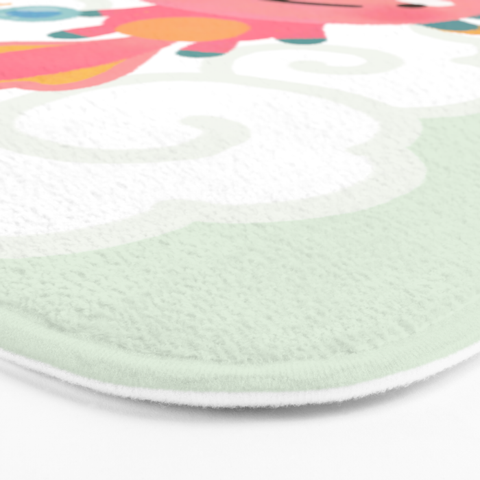 Umpearl - Axolotl with magic pearl Bath Mat Gallery Image 3