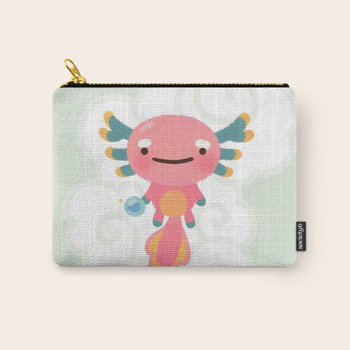 Umpearl - Axolotl with magic pearl Carry All Pouch Gallery Image 1