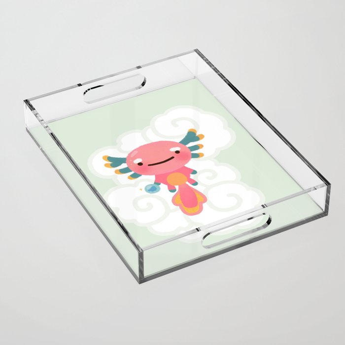 Umpearl - Axolotl with magic pearl Acrylic Tray Gallery Image 1