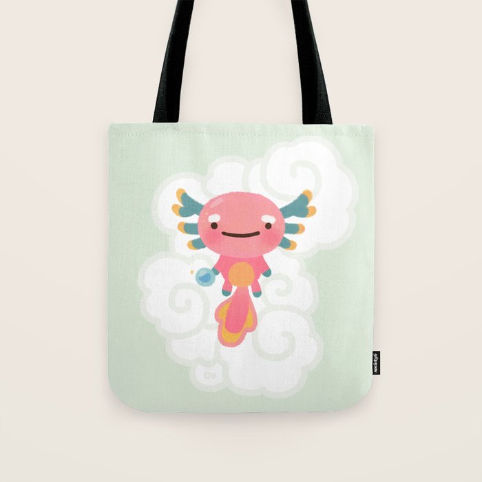 Umpearl - Axolotl with magic pearl Tote Bag Gallery Image 1
