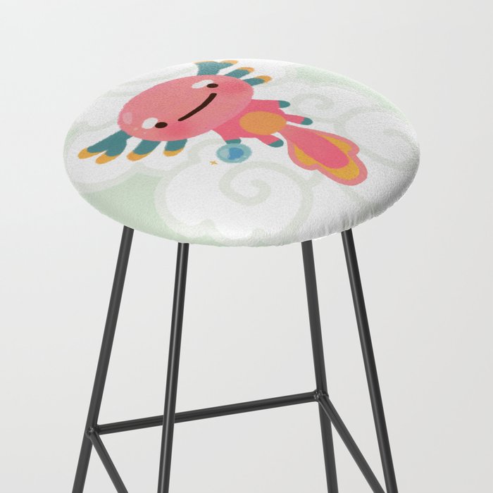 Umpearl - Axolotl with magic pearl Stool Gallery Image 2