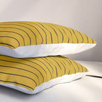 Minimal Arch VII Ochre Modern Geometric Lines Pillow Sham Gallery Image 3
