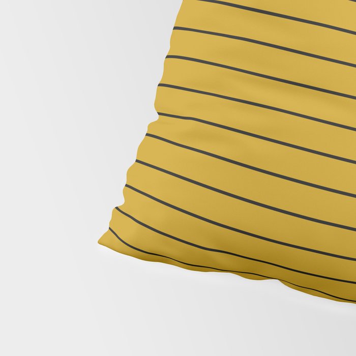 Minimal Arch VII Ochre Modern Geometric Lines Pillow Sham Gallery Image 4