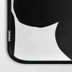 One Large Black Retro Flower White Background #decor #society6 #buyart Laptop Sleeve Gallery Image 3