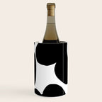 One Large Black Retro Flower White Background #decor #society6 #buyart Wine Chiller Gallery Image 2