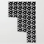One Large Black Retro Flower White Background #decor #society6 #buyart Wallpaper Gallery Image 3