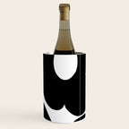 One Large Black Retro Flower White Background #decor #society6 #buyart Wine Chiller Gallery Image 1